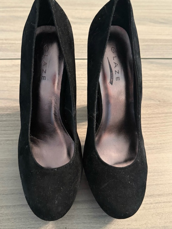 Glaze Shoes - Glaze Black Suede Round-Toe High Heels